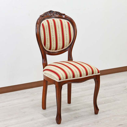 イタリア ダイニングチェア 猫脚 レッドストライプ