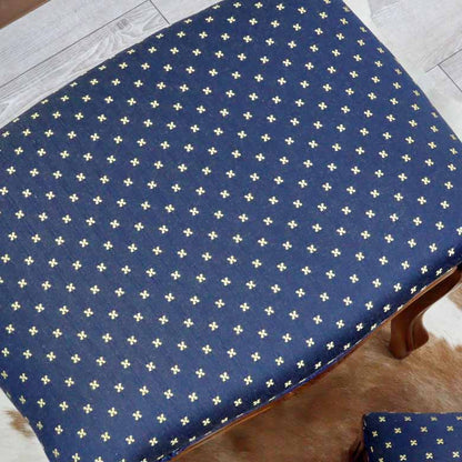 イタリア スツール 猫脚 ブルー オットマン 補助椅子 玄関用