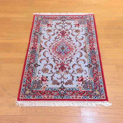 ペルシャ絨毯 120x78cm イスファハン カーペット ラグ 玄関マット persian rug バヤットノマド
