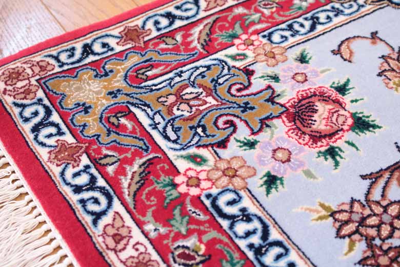 ペルシャ絨毯 120x78cm イスファハン カーペット ラグ 玄関マット persian rug バヤットノマド