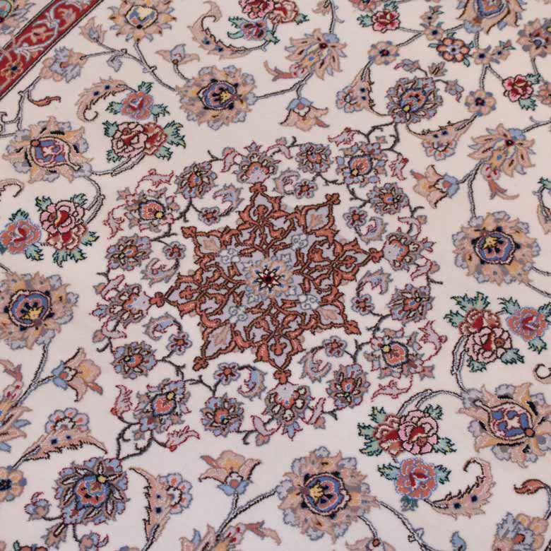 ペルシャ絨毯 206x126cm イスファハン カーペット ラグ 玄関マット persian rug バヤットノマド