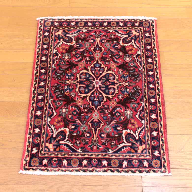 ペルシャ絨毯 80 x 60 ハマダン カーペット ラグ 玄関マット persian rug バヤットノマド