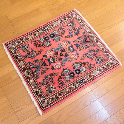 ペルシャ絨毯 70 x 65 サルーク ヴィンテージカーペット ラグ 玄関マット persian rug saluk バヤットノマド