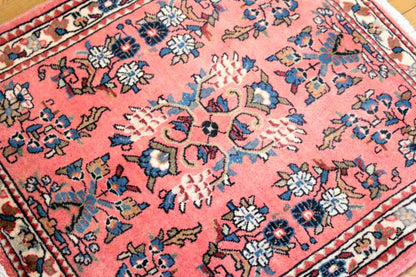 ペルシャ絨毯 70 x 65 サルーク ヴィンテージカーペット ラグ 玄関マット persian rug saluk バヤットノマド