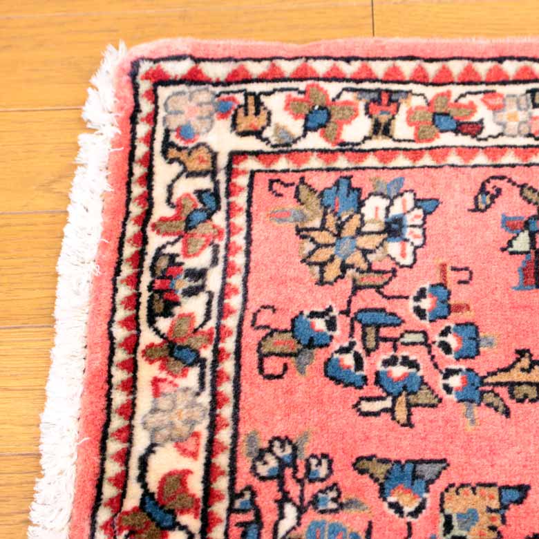 ペルシャ絨毯 70 x 65 サルーク ヴィンテージカーペット ラグ 玄関マット persian rug saluk バヤットノマド