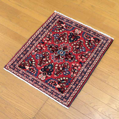 ペルシャ絨毯 70 x 65 サルーク カーペット ラグ 玄関マット persian rug saluk
