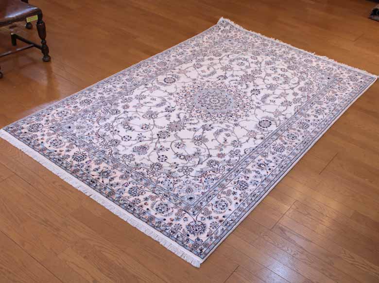 ペルシャ絨毯 253x166cm ナイン カーペット ラグ 玄関マット persian rug バヤットノマド