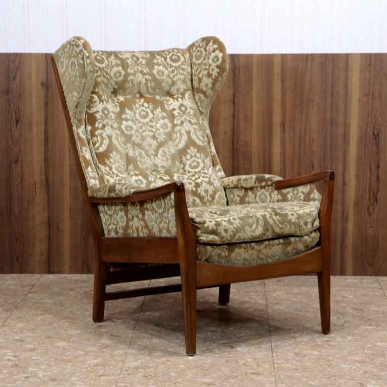 ウイングチェア CINTIQUE 1人掛けソファ ヴィンテージ イギリス ミッドセンチュリー