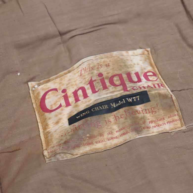 ウイングチェア CINTIQUE 1人掛けソファ ヴィンテージ イギリス ミッドセンチュリー