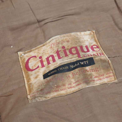 ウイングチェア CINTIQUE 1人掛けソファ ヴィンテージ イギリス ミッドセンチュリー