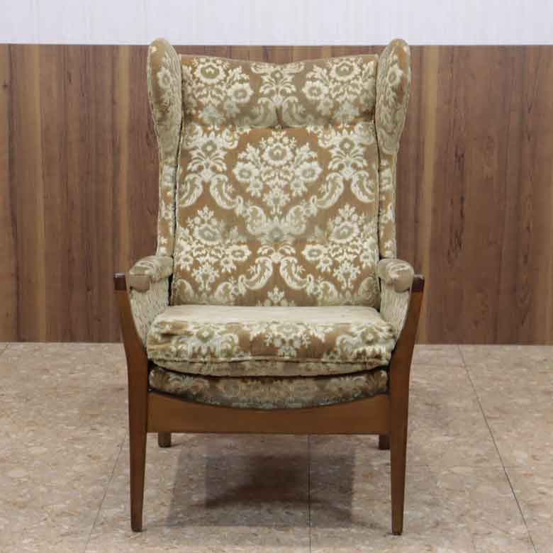 ウイングチェア CINTIQUE 1人掛けソファ ヴィンテージ イギリス ミッドセンチュリー