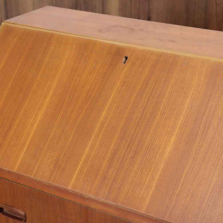 ライティングデスク イギリス 完成品 チーク 鍵なし ヴィンテージ