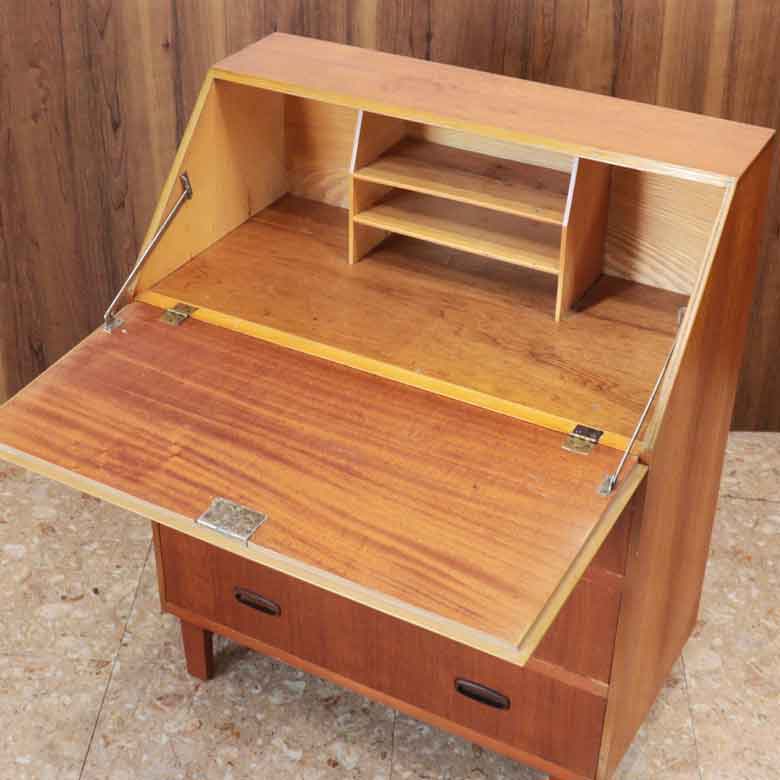 ライティングデスク イギリス 完成品 チーク 鍵なし ヴィンテージ