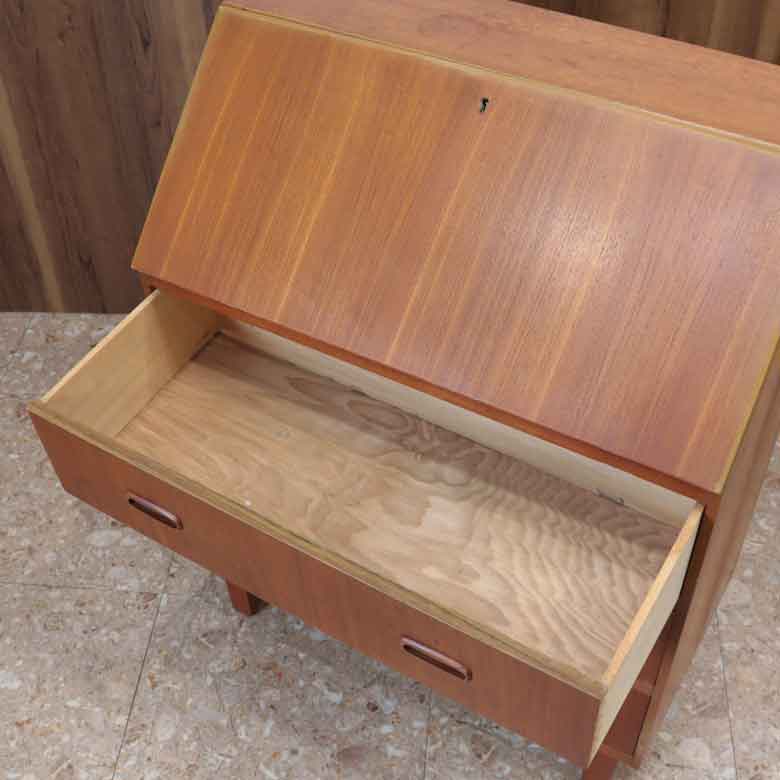 ライティングデスク イギリス 完成品 チーク 鍵なし ヴィンテージ