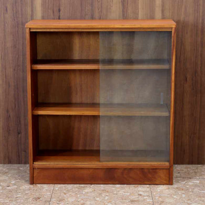 ガラス戸付きブックケース  本棚 チーク ヴィンテージ 木製 レトロ ミッドセンチュリー 北欧