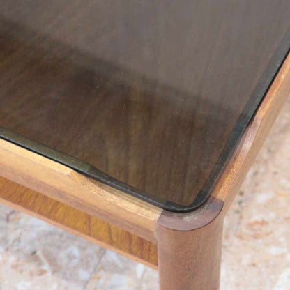 ガラストップテーブル Myer ローテーブル ヴィンテージ 木製 レトロ ミッドセンチュリー 北欧