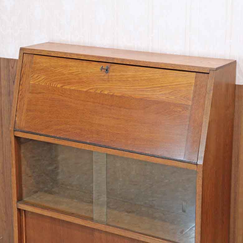 ブックビューロー  イギリス オーク 完成品 デスク ヴィンテージ