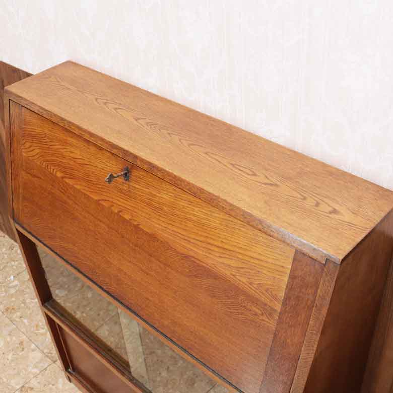 ブックビューロー  イギリス オーク 完成品 デスク ヴィンテージ