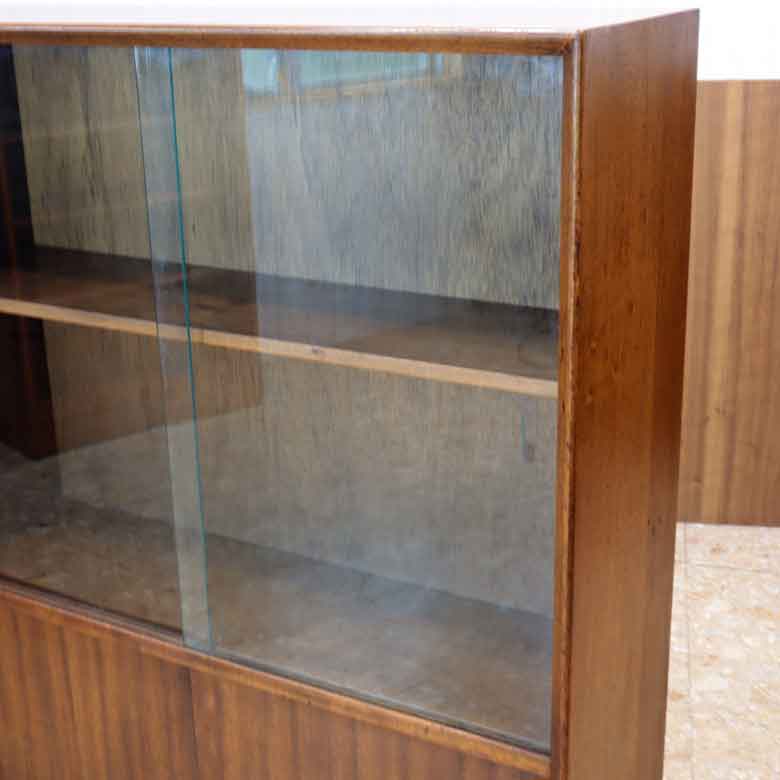 ガラスキャビネット ブックケース ヴィンテージ イギリス GIBBS