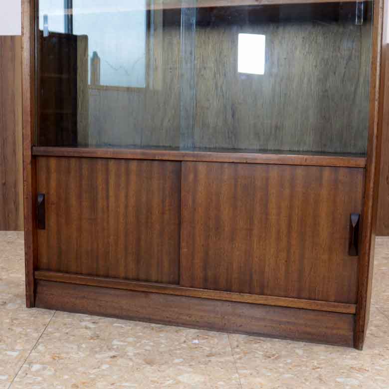 ガラスキャビネット ブックケース ヴィンテージ イギリス GIBBS