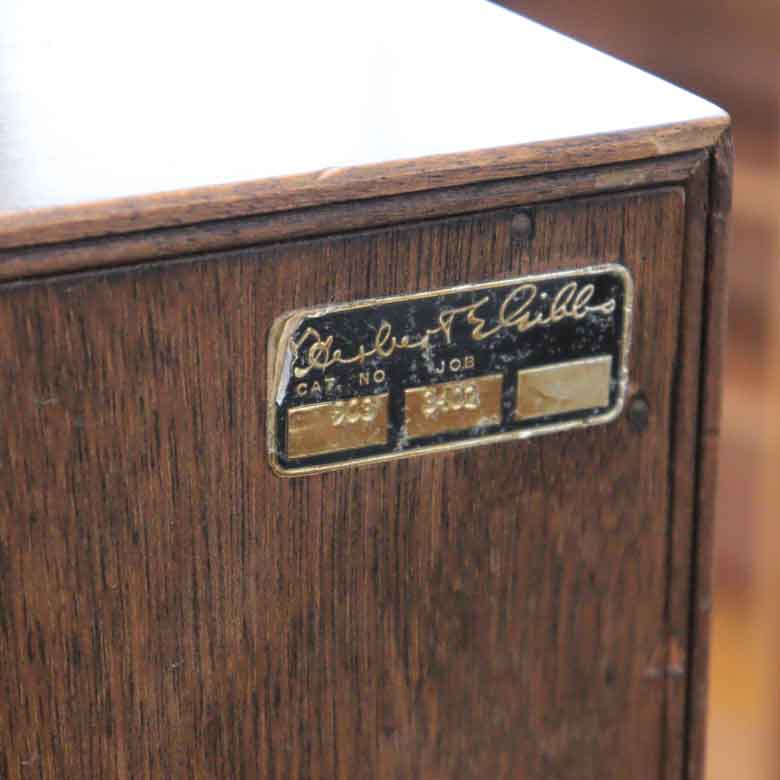 ガラスキャビネット ブックケース ヴィンテージ イギリス GIBBS