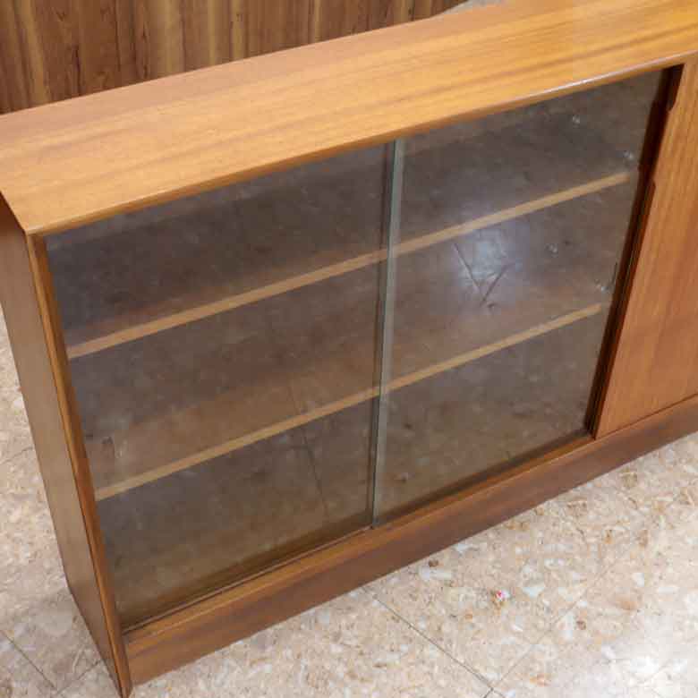 ガラスキャビネット ブックケース ヴィンテージ イギリス GIBBS