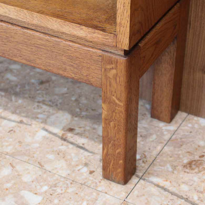 オープンブックケース 足つき 本棚 オーク ヴィンテージ 木製 レトロ ミッドセンチュリー 北欧