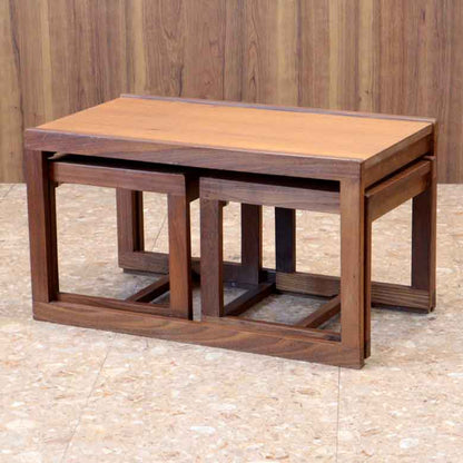 ネストテーブル3点セット イギリス ヴィンテージ チーク ミッドセンチュリー