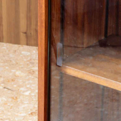 ガラスキャビネット ヴィンテージ イギリス ブックケース メタルレッグ