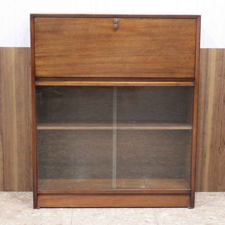 ドロップフロントキャビネット Herbert E. Gibbs ブックケース ヴィンテージ イギリス