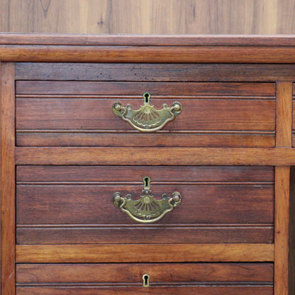 イギリス アンティーク ペディスタルデスク ライティングデスク