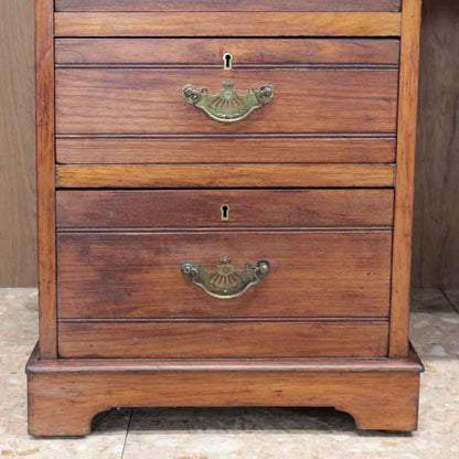 イギリス アンティーク ペディスタルデスク ライティングデスク