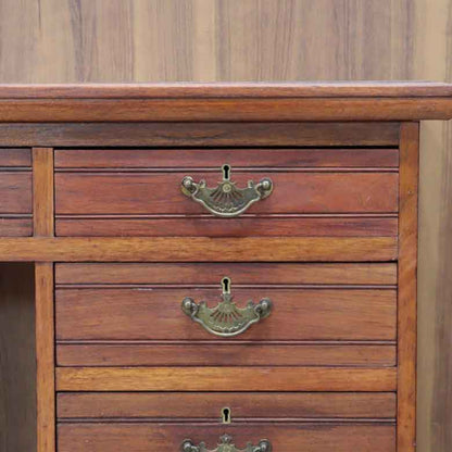 イギリス アンティーク ペディスタルデスク ライティングデスク