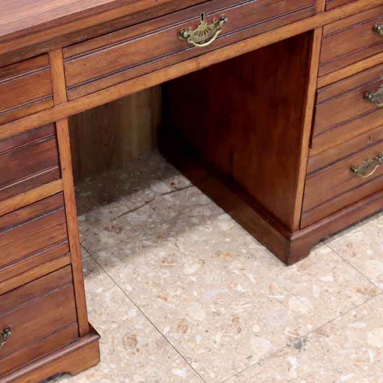 イギリス アンティーク ペディスタルデスク ライティングデスク