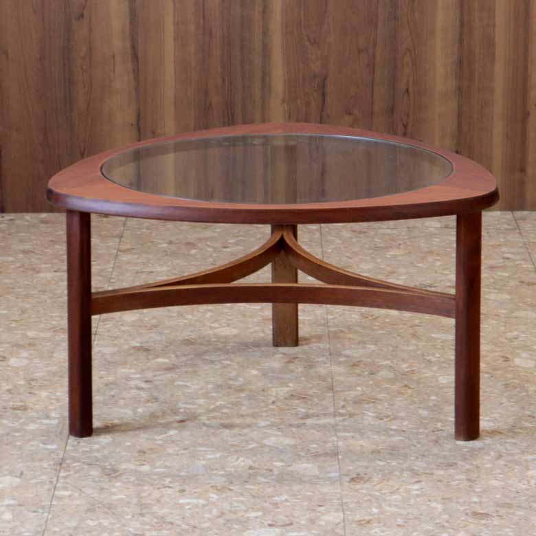 ローテーブル NATHAN ガラステーブル ヴィンテージ 木製 レトロ ミッドセンチュリー 北欧