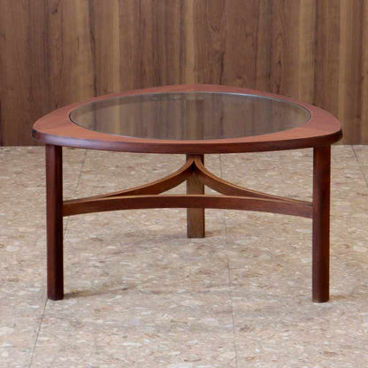 ローテーブル NATHAN ガラステーブル ヴィンテージ 木製 レトロ ミッドセンチュリー 北欧