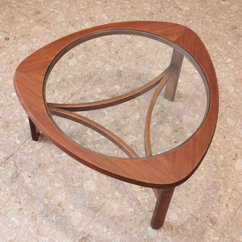 ローテーブル NATHAN ガラステーブル ヴィンテージ 木製 レトロ ミッドセンチュリー 北欧