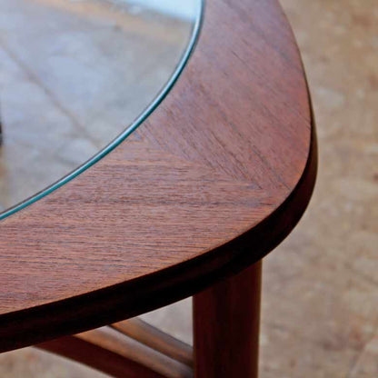 ローテーブル NATHAN ガラステーブル ヴィンテージ 木製 レトロ ミッドセンチュリー 北欧