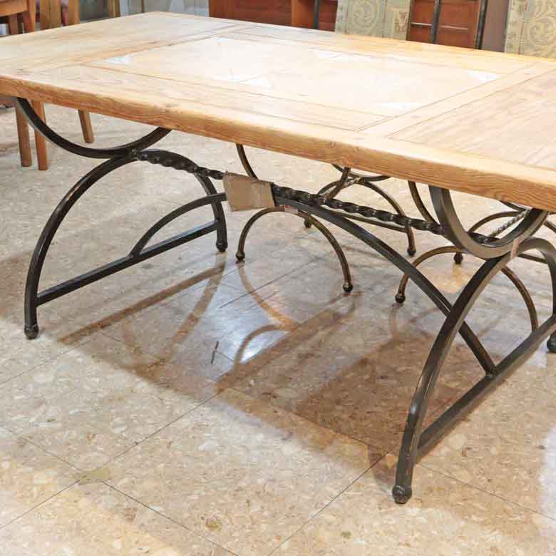 タイルトップ オールドパイン ダイニングテーブル ヴィンテージ 木製 レトロ ミッドセンチュリー 北欧