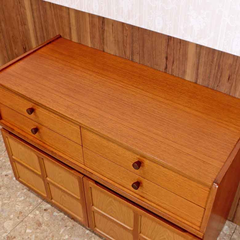 ローキャビネット ネイサン サイドボード イギリス チーク 完成品 NATHAN Parker Knoll
