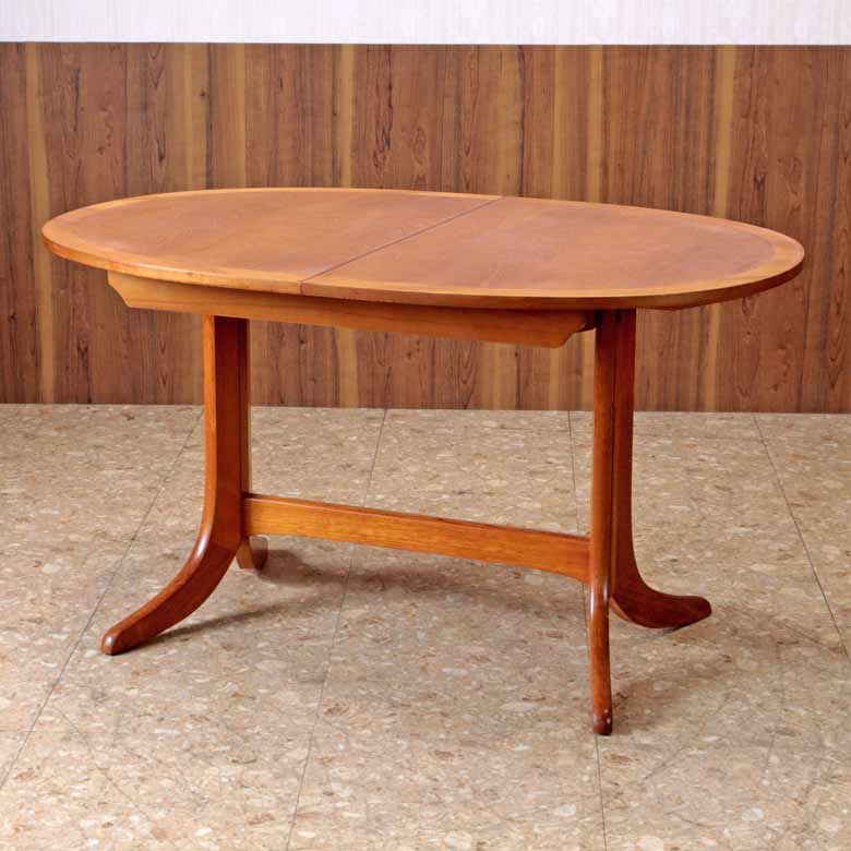 ダイニングテーブル ネイサン オーバル イギリス チーク 完成品 NATHAN