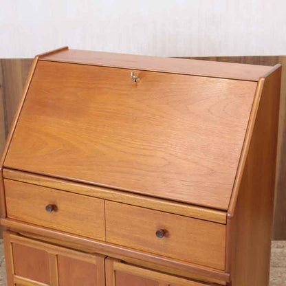 ビューロー ネイサン ライティング イギリス チーク 完成品 NATHAN Parker Knoll 扉タイプ