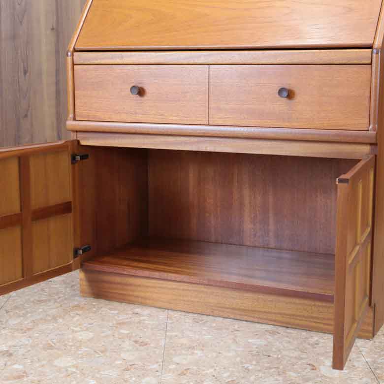 ビューロー ネイサン ライティング イギリス チーク 完成品 NATHAN Parker Knoll 扉タイプ