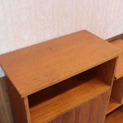 ブックシェルフ サイドキャビネット イギリス ヴィンテージ チーク ミッドセンチュリースタイル