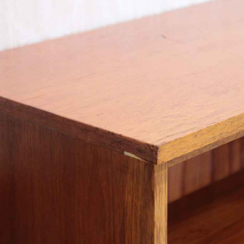 ブックシェルフ サイドキャビネット イギリス ヴィンテージ チーク ミッドセンチュリースタイル