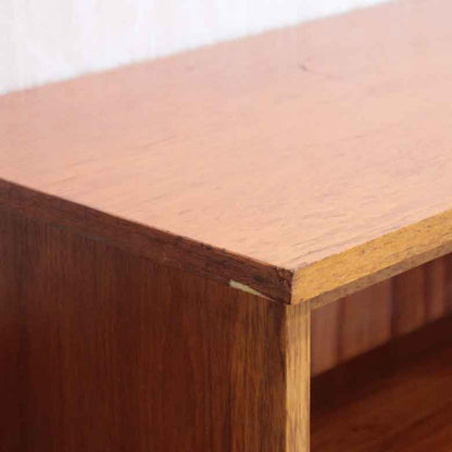 ブックシェルフ サイドキャビネット イギリス ヴィンテージ チーク ミッドセンチュリースタイル