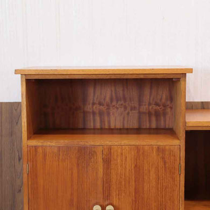 ブックシェルフ サイドキャビネット イギリス ヴィンテージ チーク ミッドセンチュリースタイル