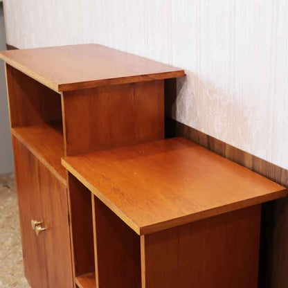 ブックシェルフ サイドキャビネット イギリス ヴィンテージ チーク ミッドセンチュリースタイル