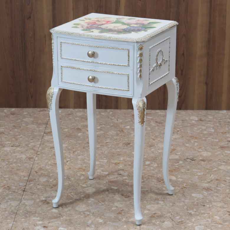 サイドチェスト ヴィンテージ イギリス ホワイト Olympus Furniture of London 147-2