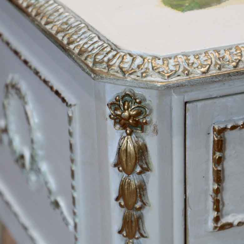 サイドチェスト ヴィンテージ イギリス ホワイト Olympus Furniture of London 147-2